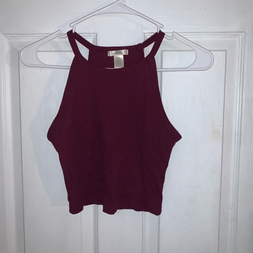 Maroon Crop Top